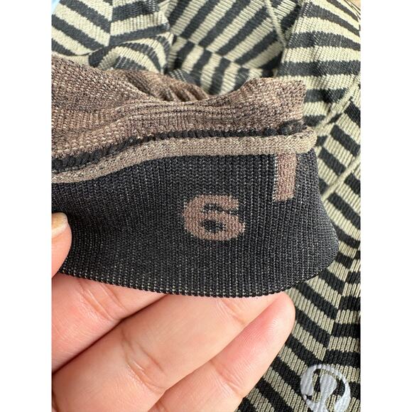 Lululemon In the Flow‎ Capri Crop Leggings Size 6 Heathered Fatigue Green Black - Picture 11 of 11